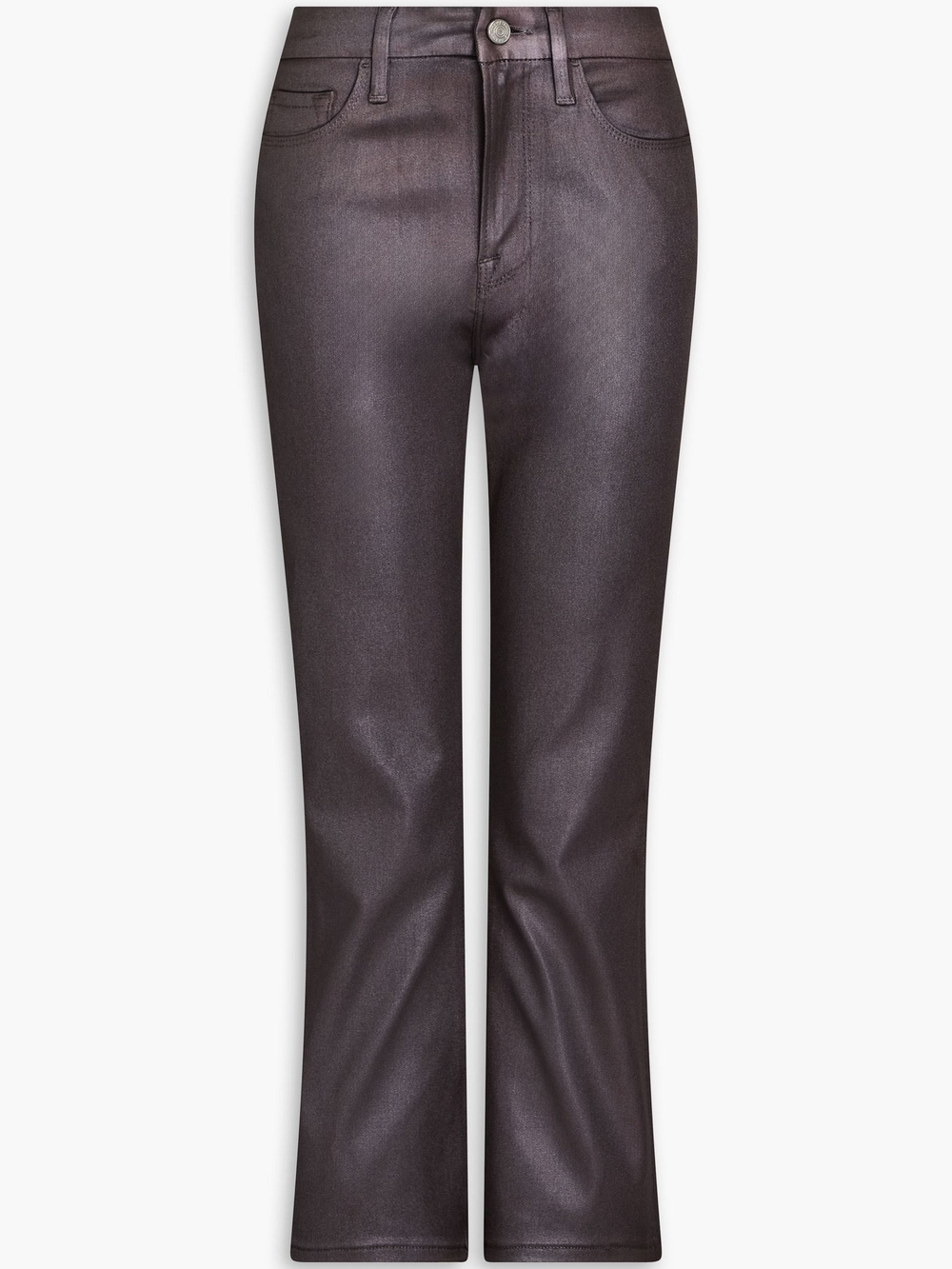 Frame Denim Metallic Charcoal Straight-Leg Chinos
